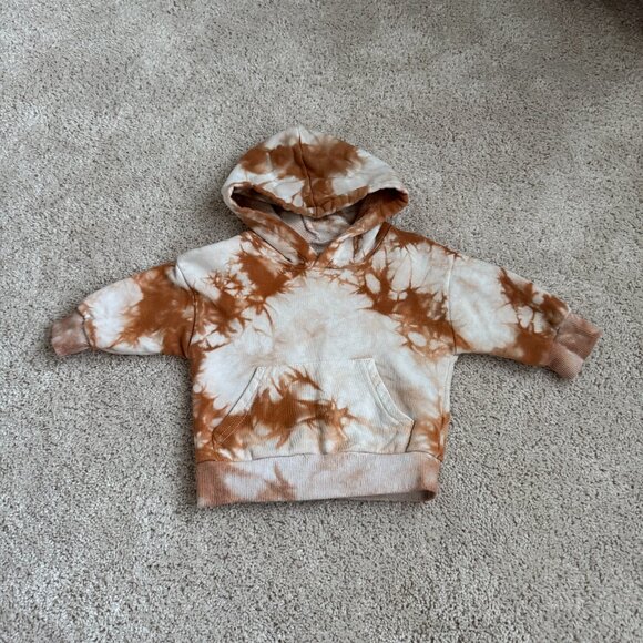 Other - Baby Barn Organics Hooded Sweatshirt | 0–6 Months | Orange Tie Dye